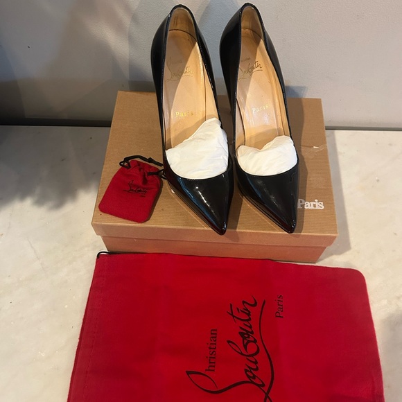 Christian Louboutin Black Pigalle Plato 120 SZ 37 Leather Pumps - Picture 5 of 13